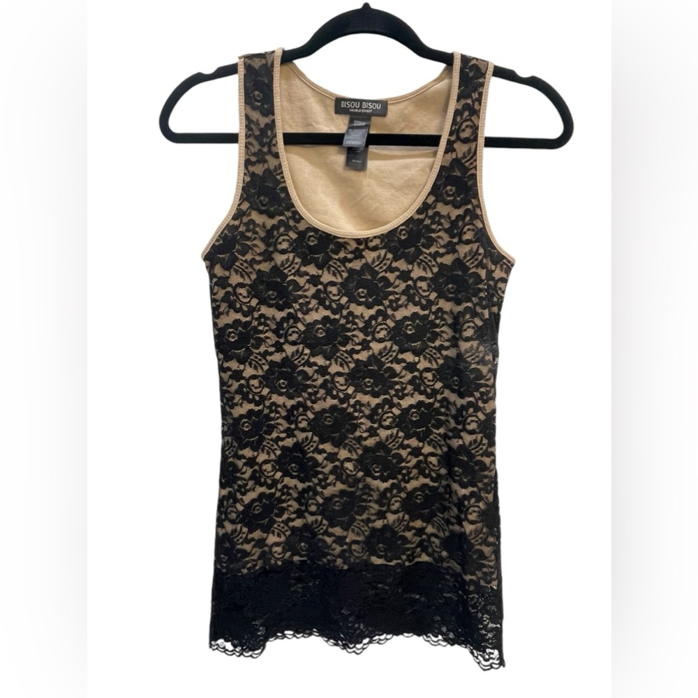 Bisou Bisou Michelle Bohbot lace tank size Small